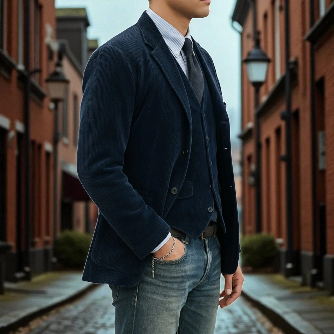 AVANOAH | REFINED CORDUROY BLAZER SUIT FOR MEN