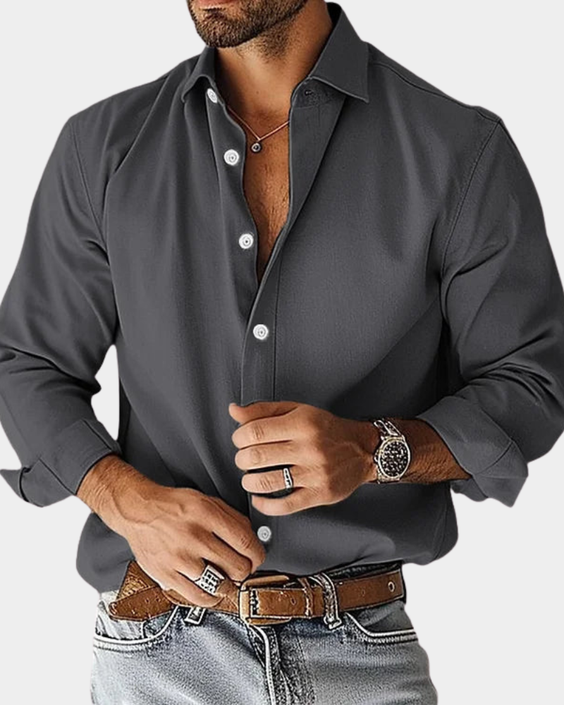 AVANOAH | SLIM FIT STRETCH BUTTONED SHIRT FOR MEN