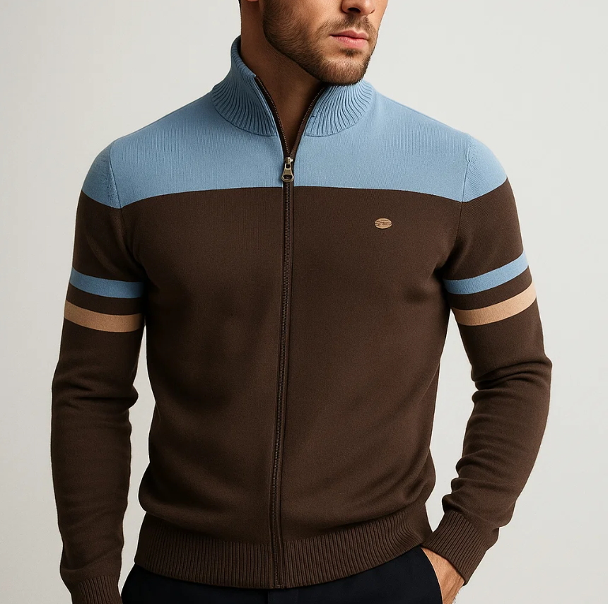 AVANOAH | COLORBLOCK HOODIE WITH ZIP FOR MEN