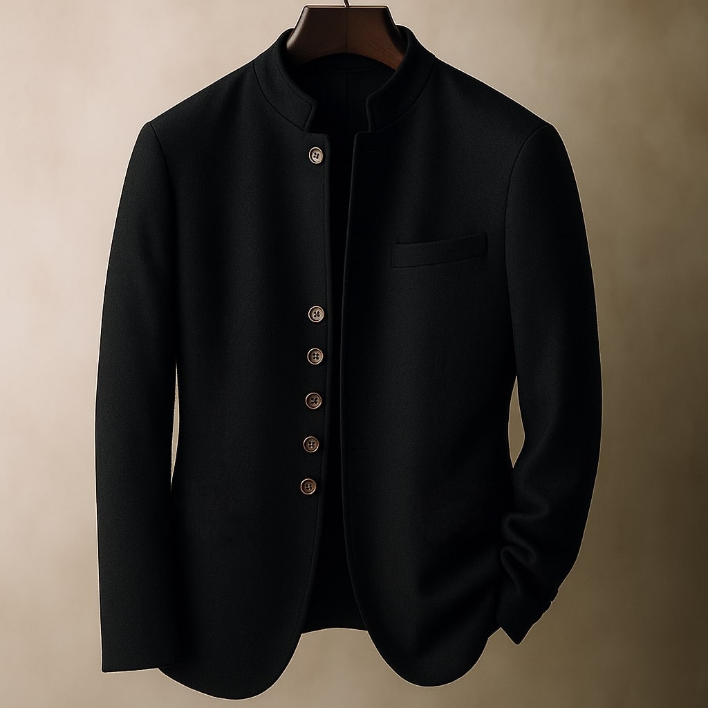 AVANOAH | WOOL JACKET WITH STRAIGHT COLLAR