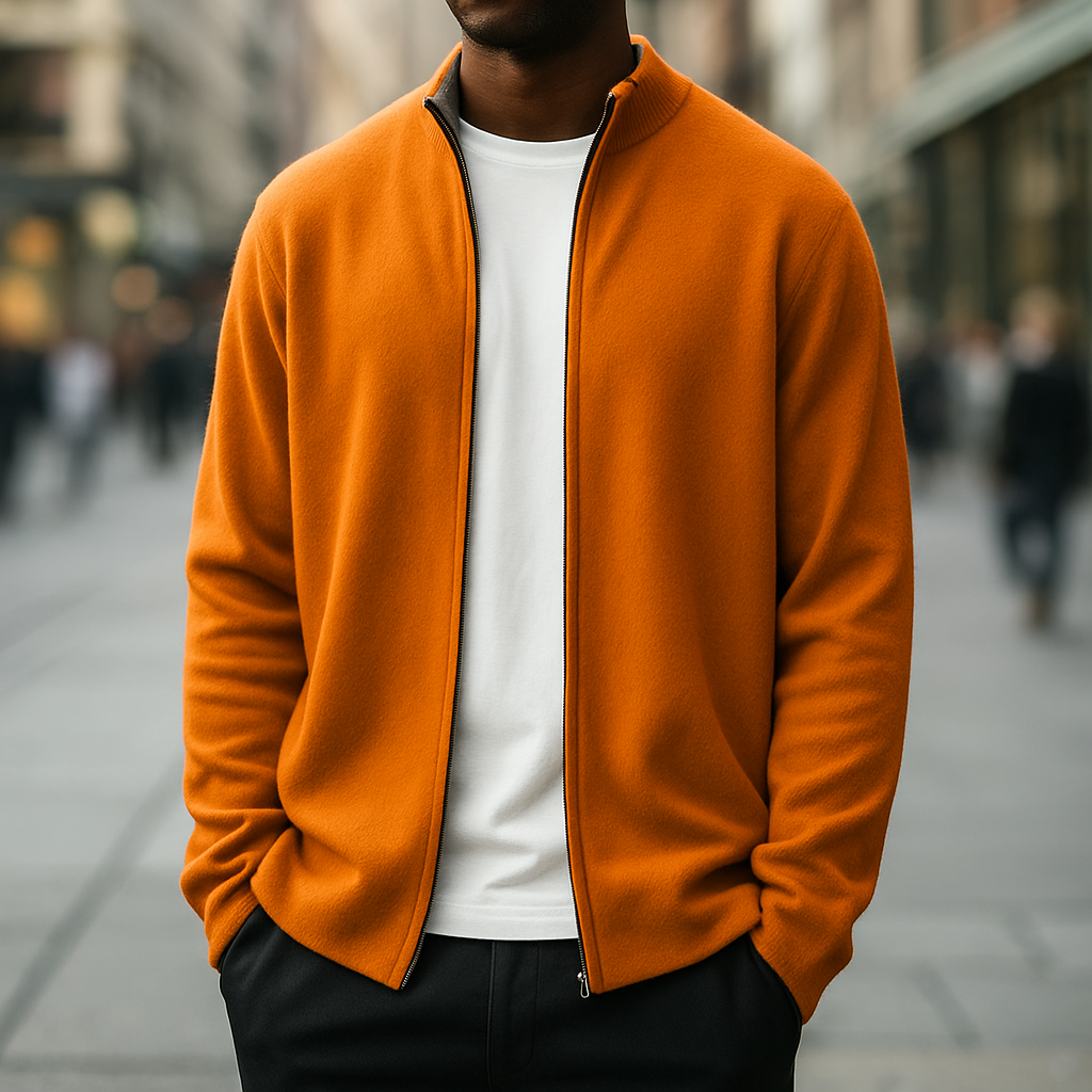 AVANOAH | ZIPPERED KNIT CARDIGAN FOR MEN