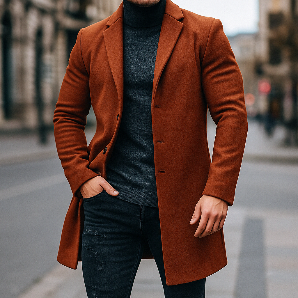 AVANOAH | WOOL TRENCH COAT FOR MEN