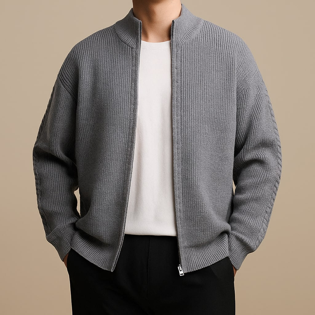 AVANOAH | RIBBED ZIP SWEATER FOR MEN