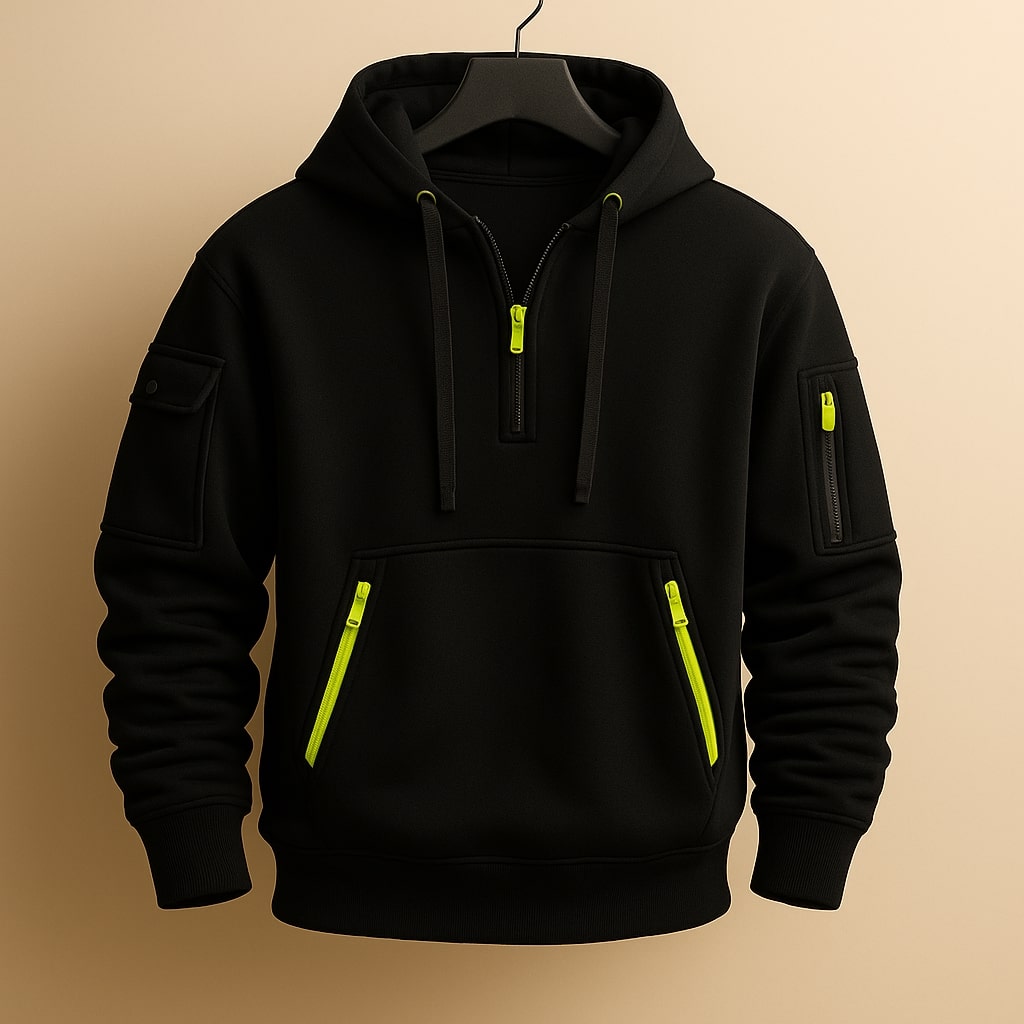 AVANOAH | HALF-ZIP FLEECE HOODIE FOR MEN
