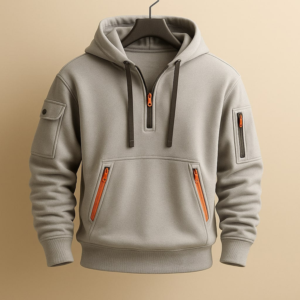 AVANOAH | HALF-ZIP FLEECE HOODIE FOR MEN