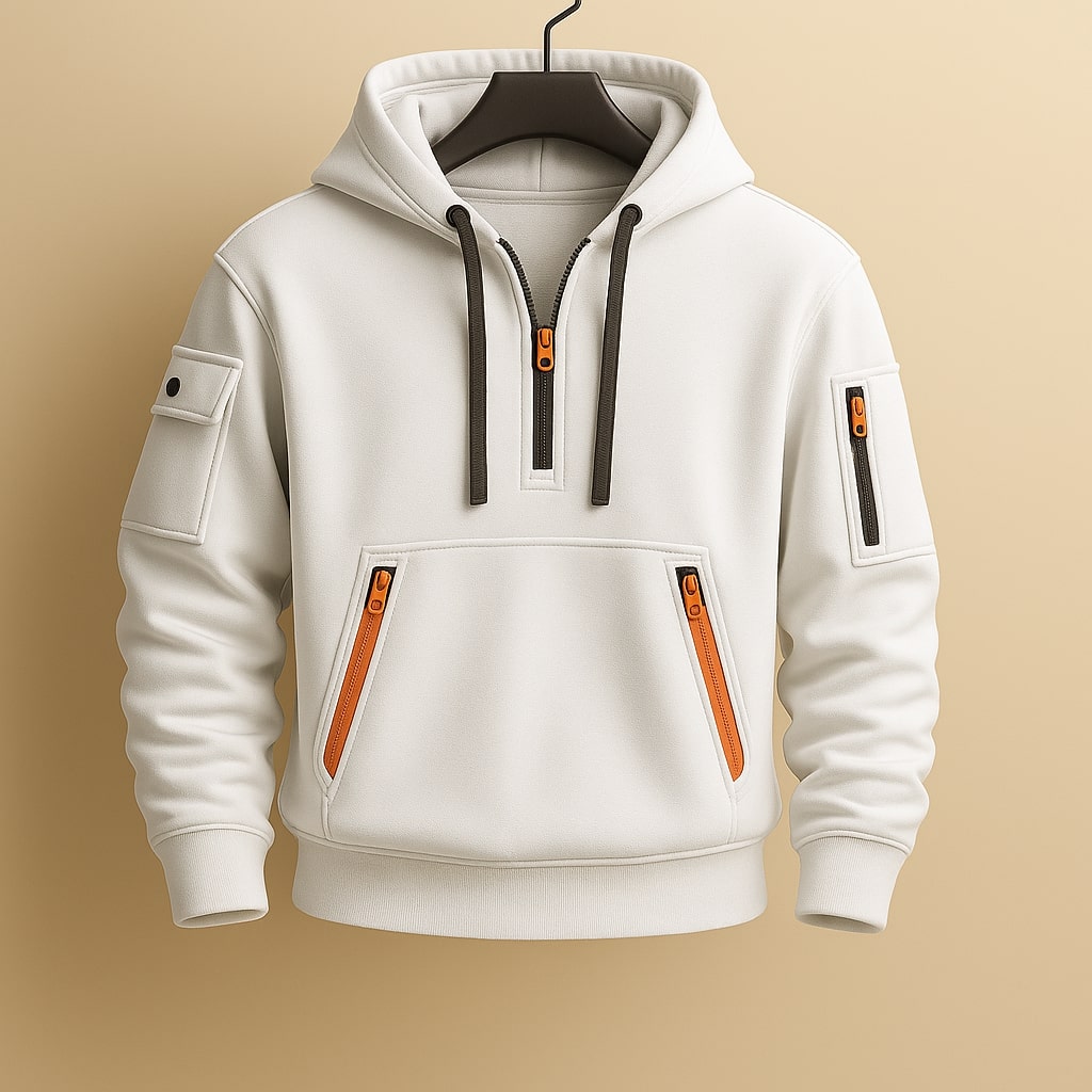 AVANOAH | HALF-ZIP FLEECE HOODIE FOR MEN