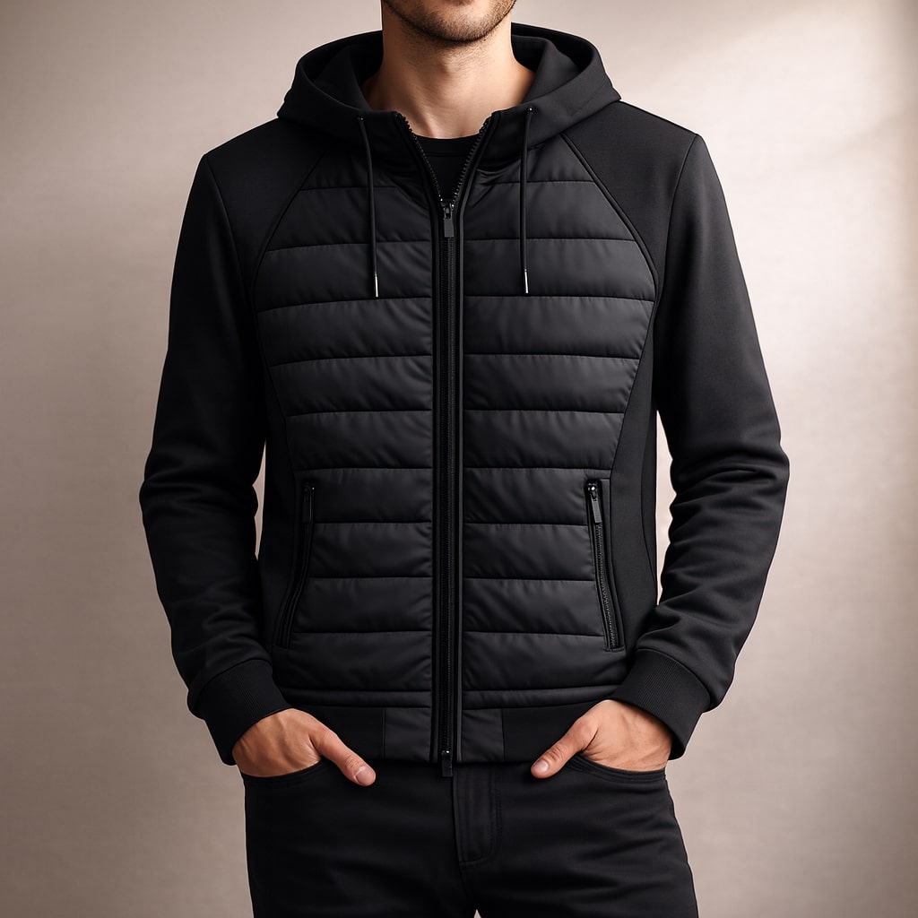 AVANOAH | QUILTED ZIP HOODIE FOR MEN