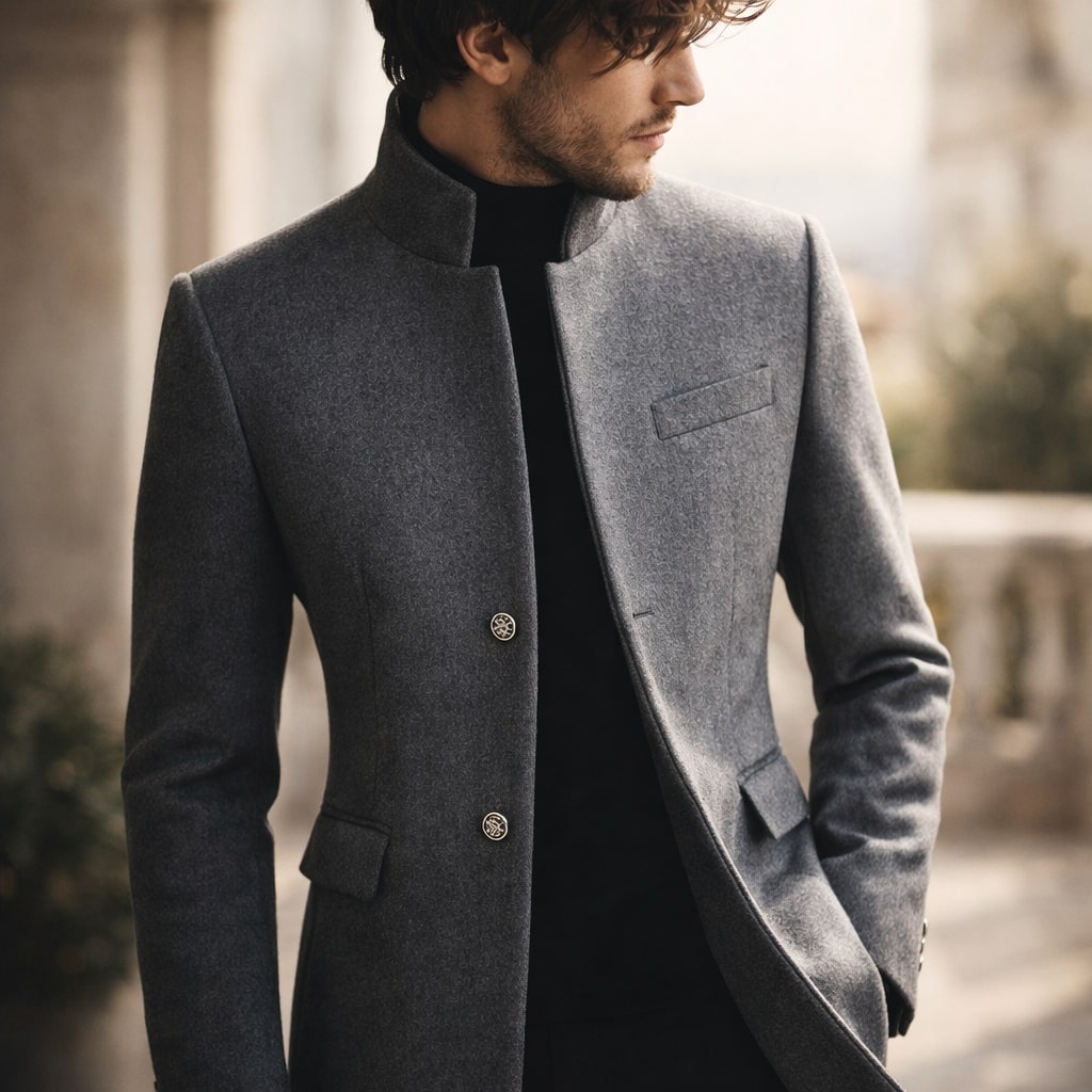 AVANOAH | HIGH COLLAR COAT FOR MEN