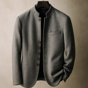 AVANOAH | WOOL JACKET WITH STRAIGHT COLLAR