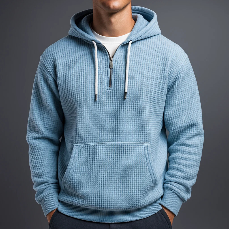AVANOAH | WAFFLE KNIT HOODIE FOR MEN