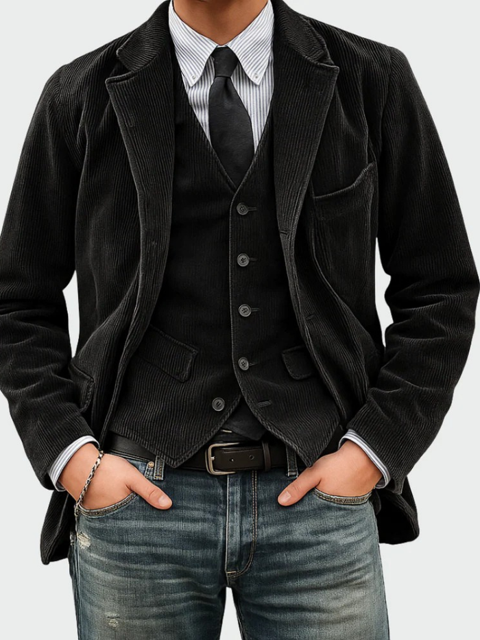 AVANOAH | REFINED CORDUROY BLAZER SUIT FOR MEN