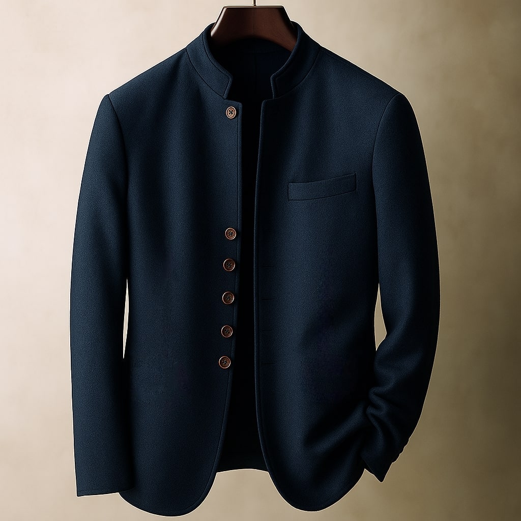 AVANOAH | WOOL JACKET WITH STRAIGHT COLLAR