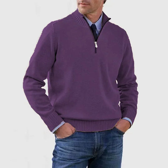 AVANOAH | ELEGANT MEN'S HALF-ZIP SWEATER