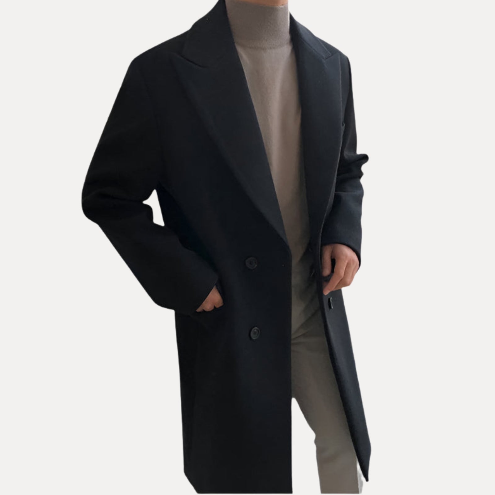 AVANOAH | ELEGANT DOUBLE-BREASTED COAT FOR MEN