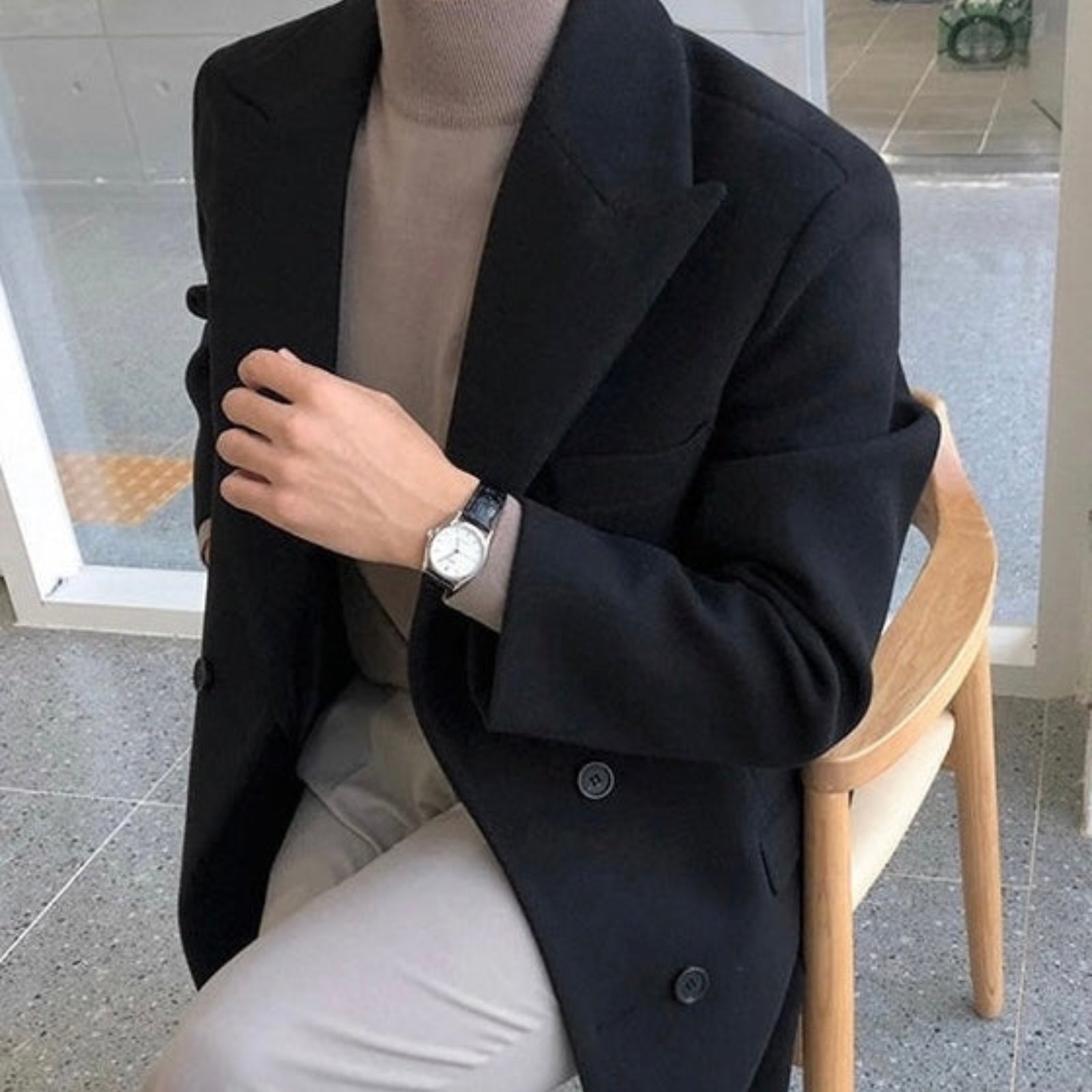 AVANOAH | ELEGANT DOUBLE-BREASTED COAT FOR MEN