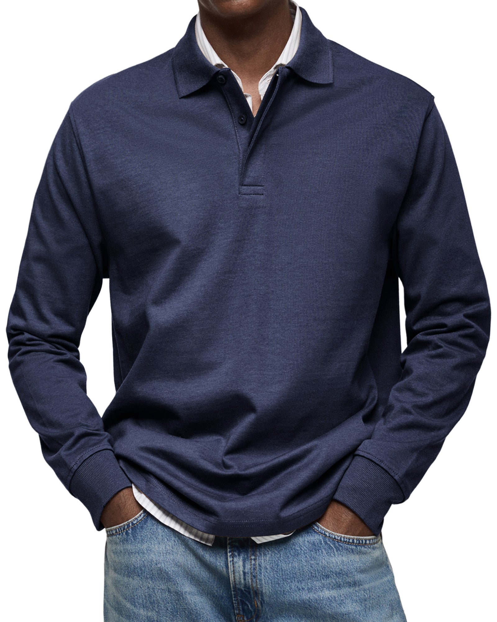AVANOAH | ELEGANT LONG-SLEEVED POLO FOR MEN