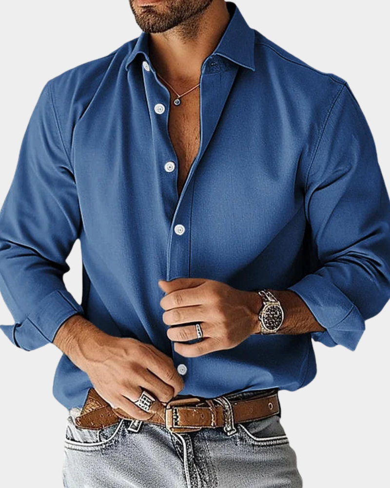 AVANOAH | SLIM FIT STRETCH BUTTONED SHIRT FOR MEN