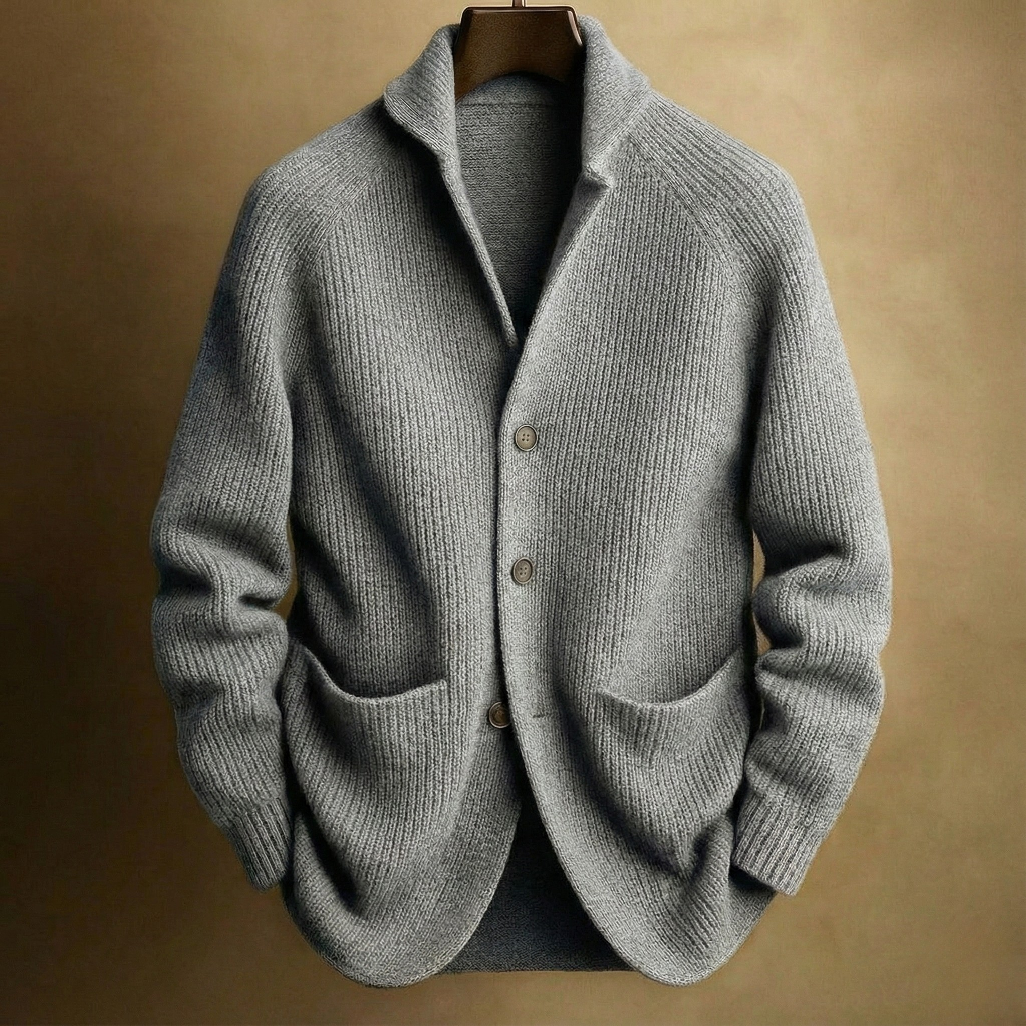AVANOAH | RIBBED WOOL CARDIGAN FOR MEN