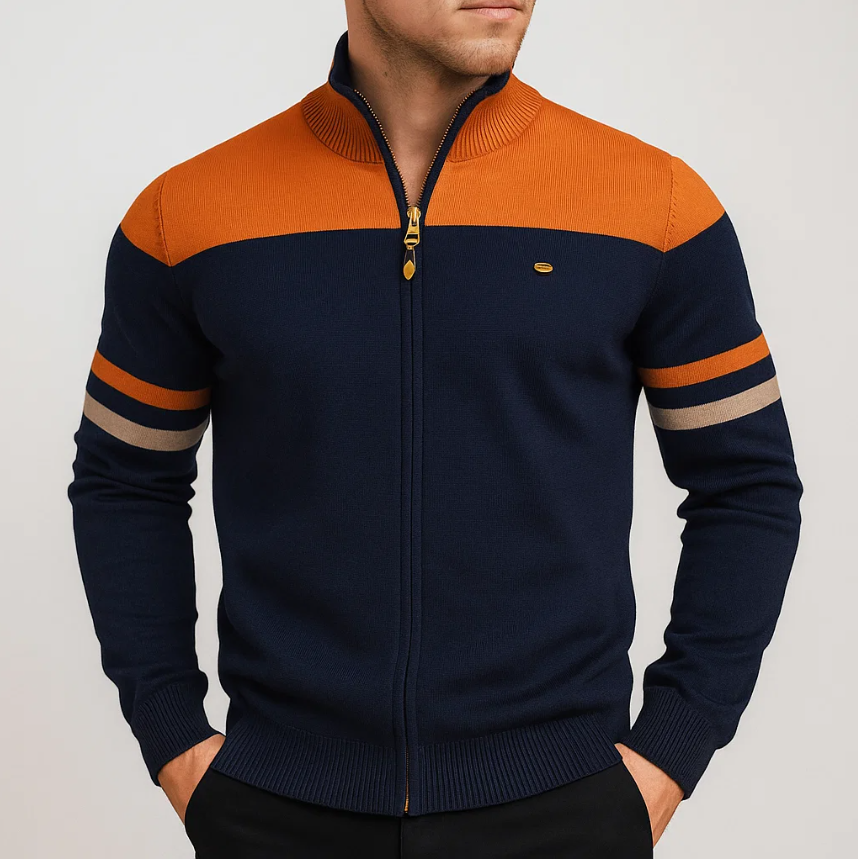AVANOAH | COLORBLOCK HOODIE WITH ZIP FOR MEN