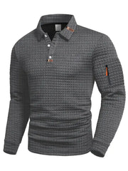 AVANOAH | LONG SLEEVE TEXTURED POLO