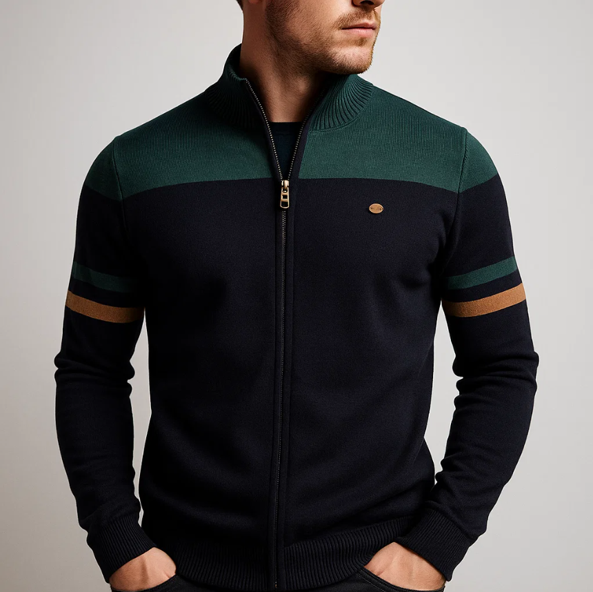 AVANOAH | COLORBLOCK HOODIE WITH ZIP FOR MEN