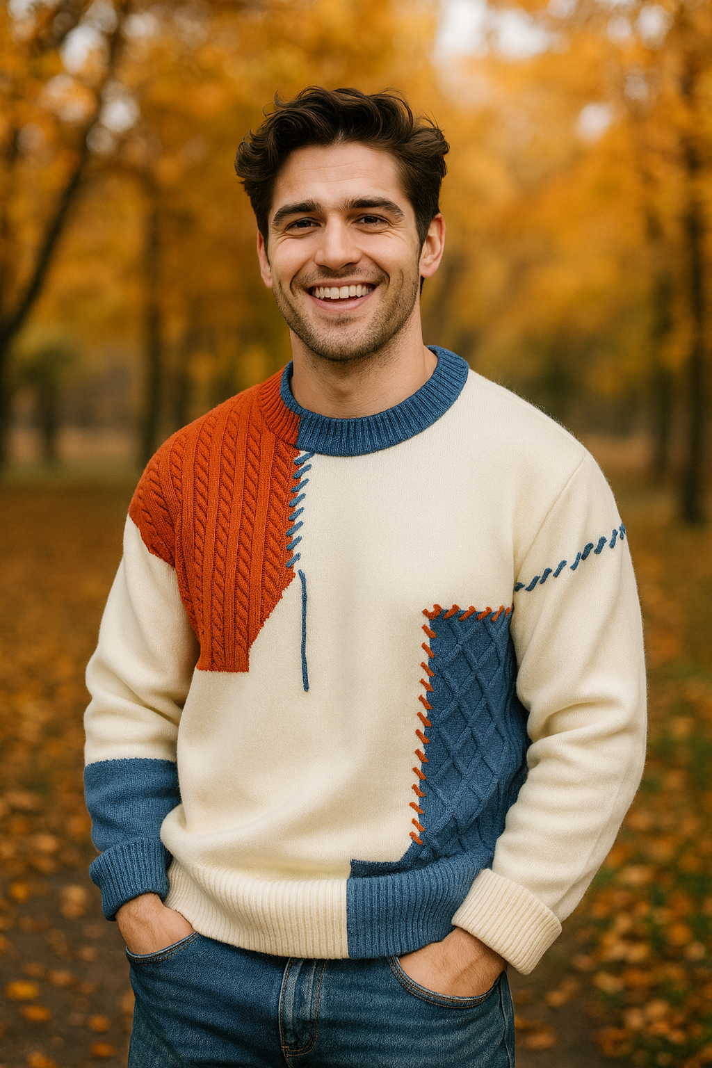 AVANOAH | MEN'S PATCHWORK SWEATER