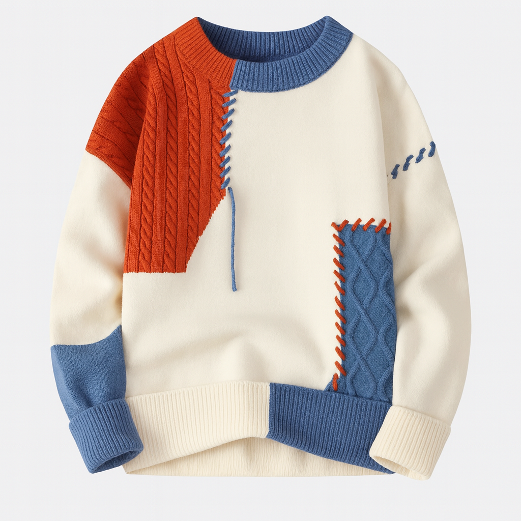 AVANOAH | MEN'S PATCHWORK SWEATER