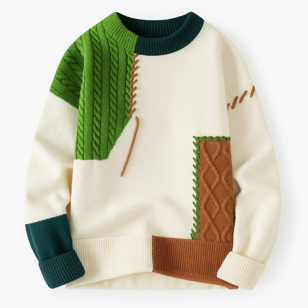 AVANOAH | MEN'S PATCHWORK SWEATER