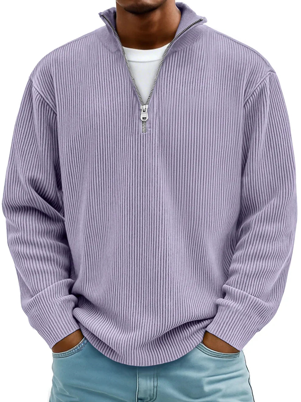 AVANOAH | CLASSIC KNIT SWEATER HALF-ZIP FOR MEN