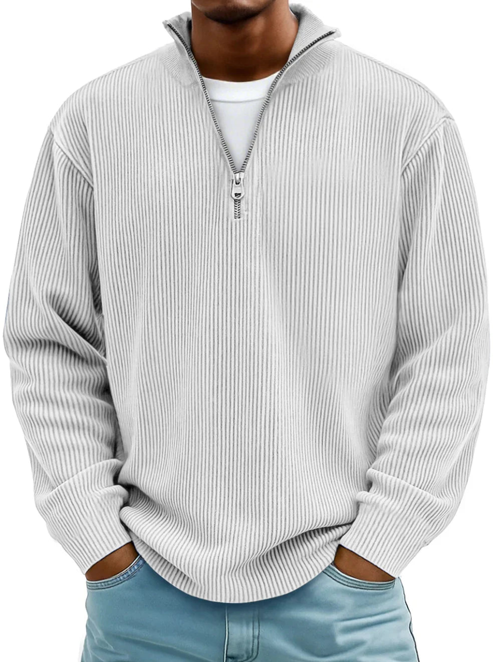 AVANOAH | CLASSIC KNIT SWEATER HALF-ZIP FOR MEN