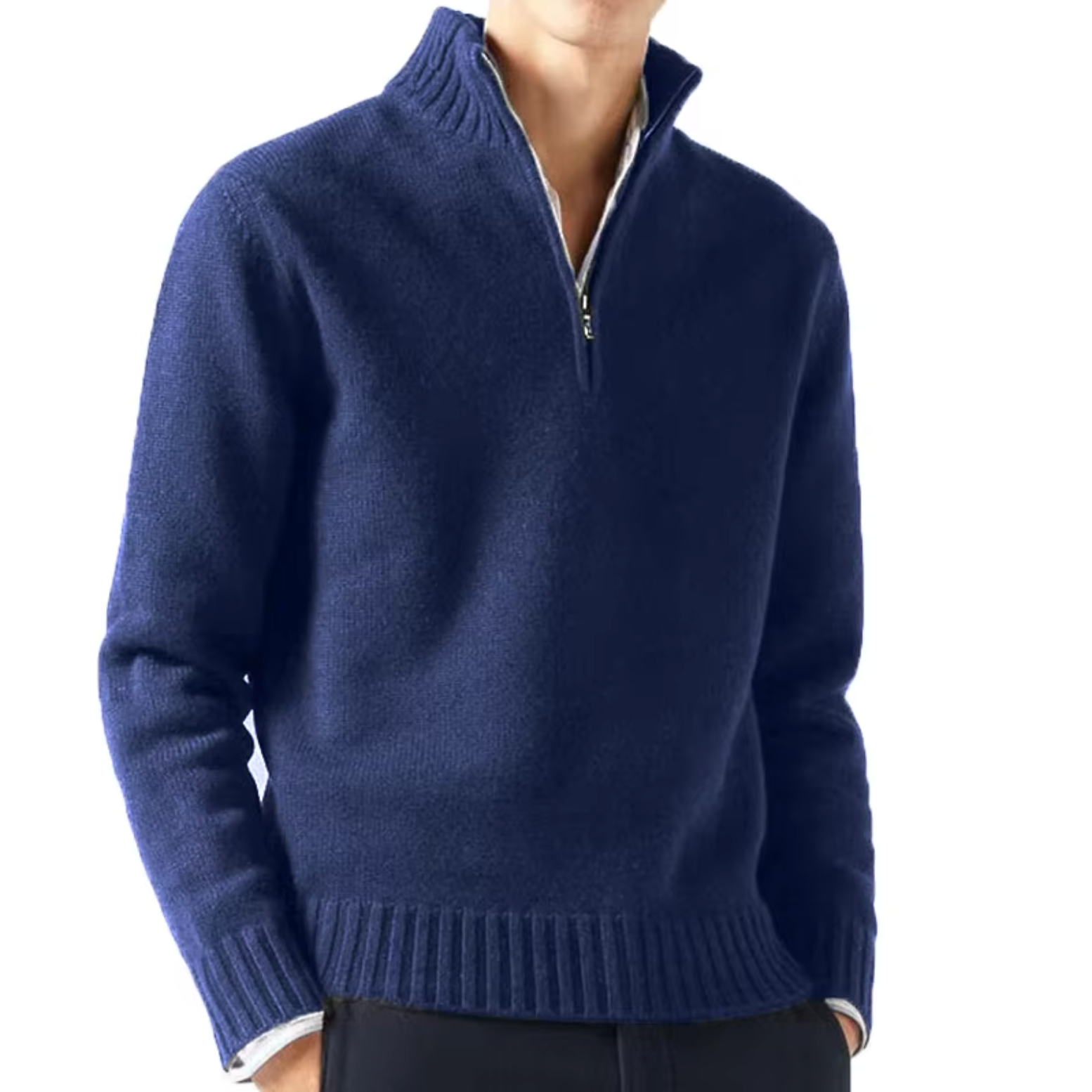 AVANOAH | WOOL TURTLENECK WITH ZIP FOR MEN