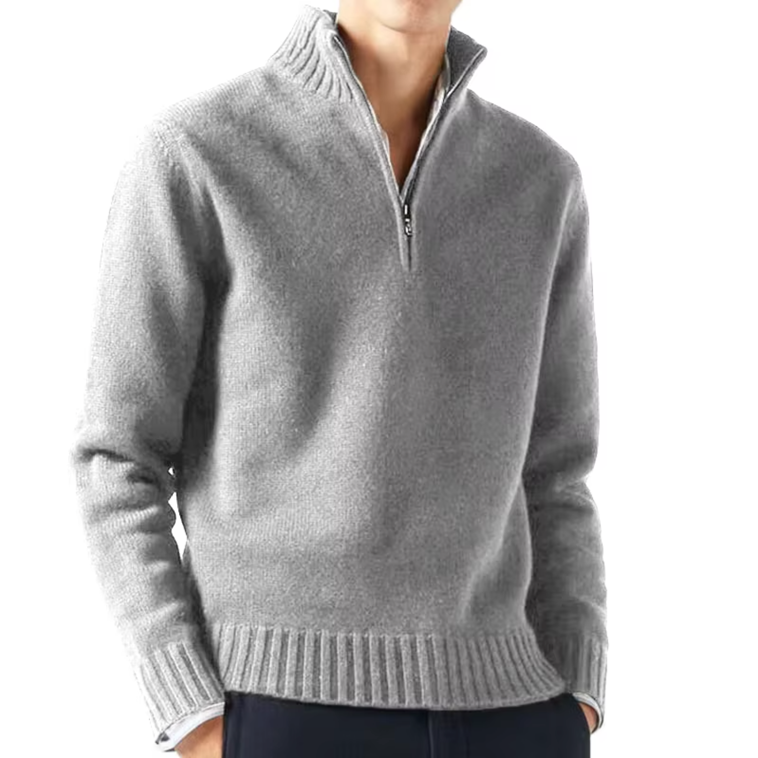 AVANOAH | WOOL TURTLENECK WITH ZIP FOR MEN