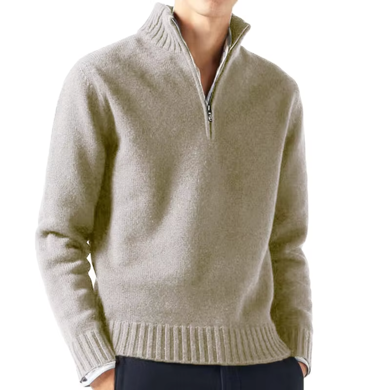 AVANOAH | WOOL TURTLENECK WITH ZIP FOR MEN