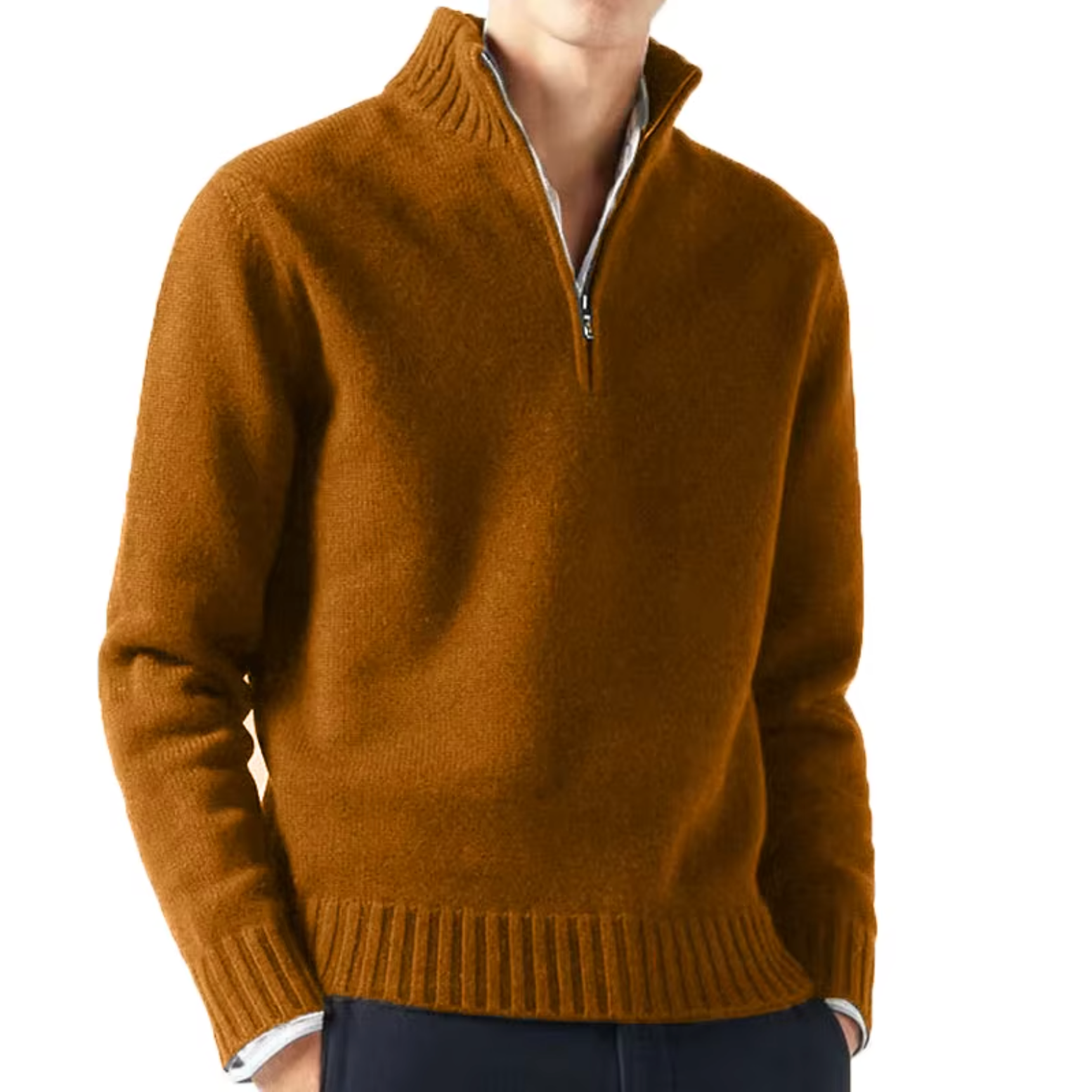AVANOAH | WOOL TURTLENECK WITH ZIP FOR MEN