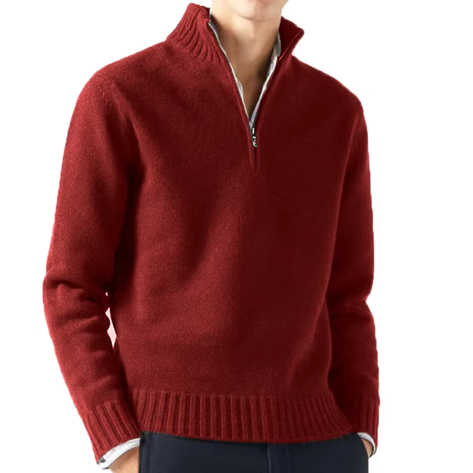 AVANOAH | WOOL TURTLENECK WITH ZIP FOR MEN