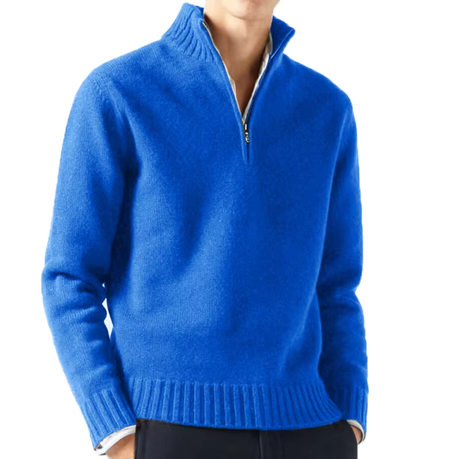AVANOAH | WOOL TURTLENECK WITH ZIP FOR MEN