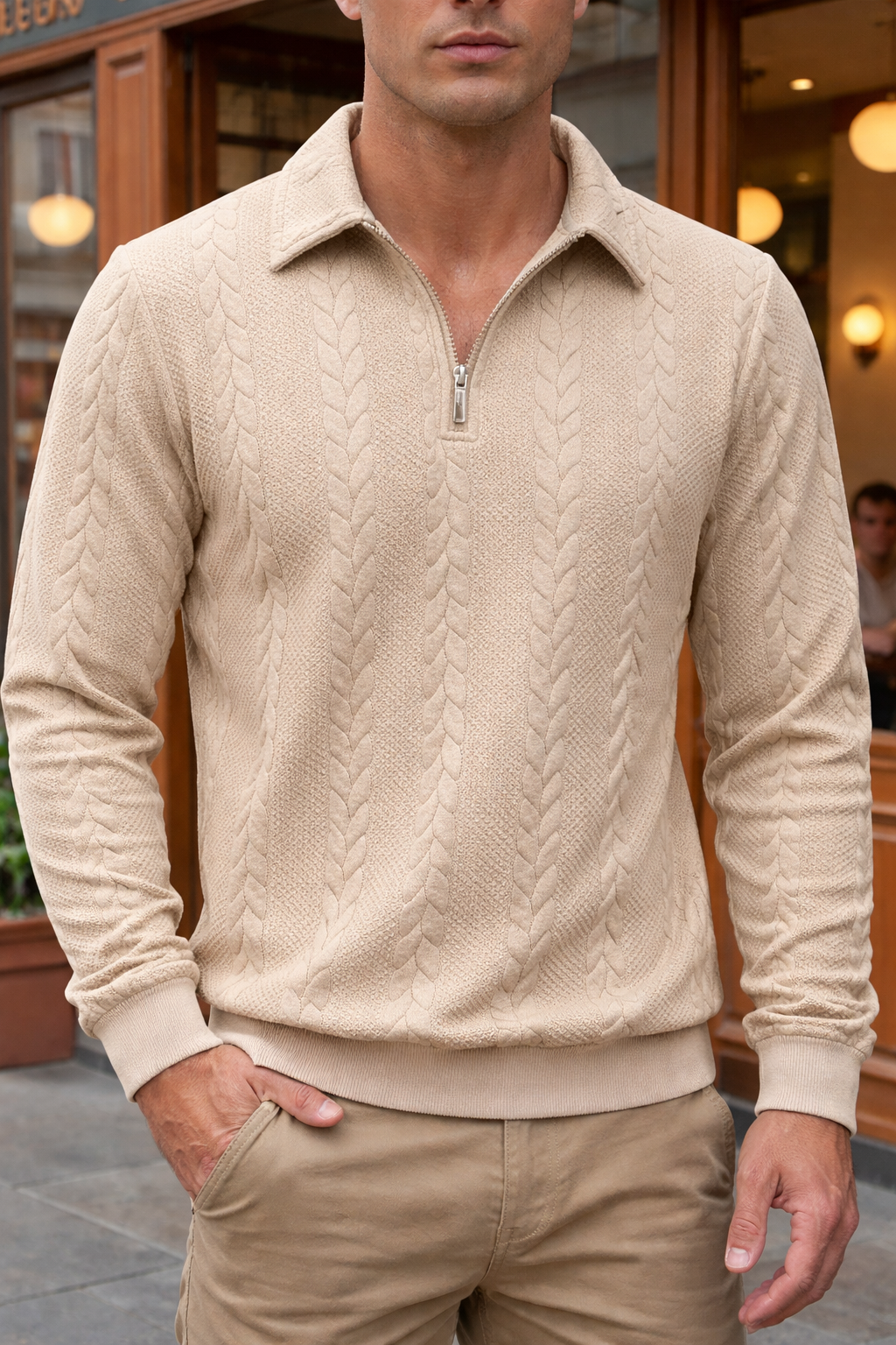 AVANOAH | ELEGANT HALF-ZIP POLO FOR MEN