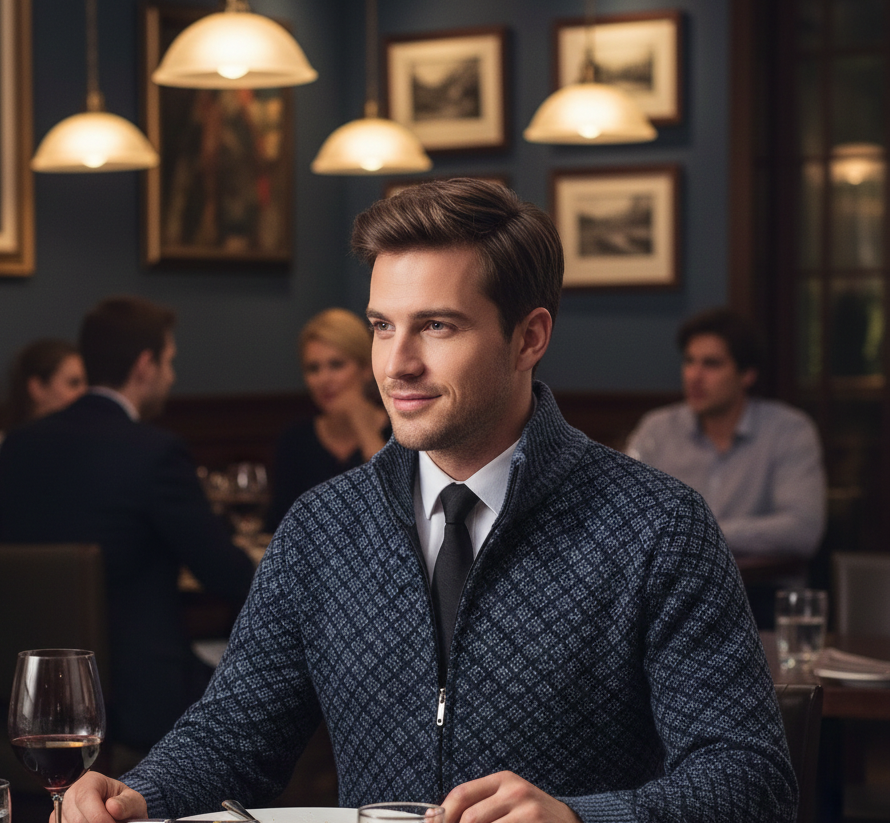 AVANOAH | ZIP-UP CARDIGAN FOR MEN