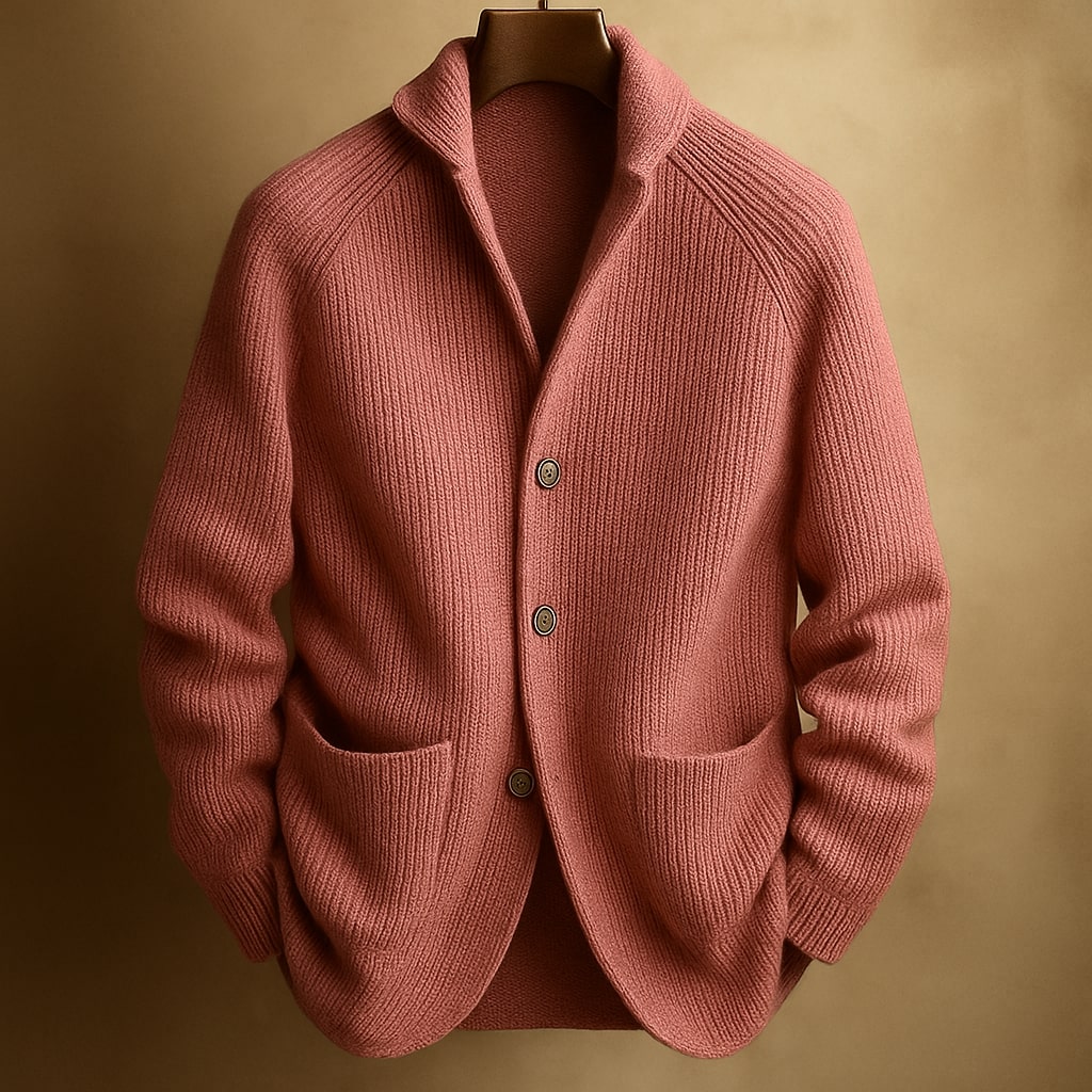 AVANOAH | RIBBED WOOL CARDIGAN FOR MEN
