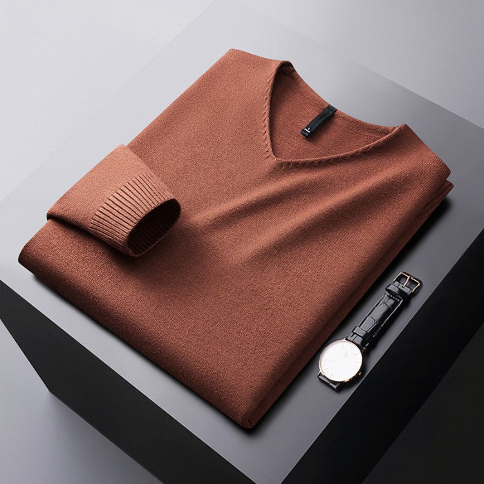 AVANOAH | V-NECK SWEATER IN PREMIUM FIBERS FOR MEN