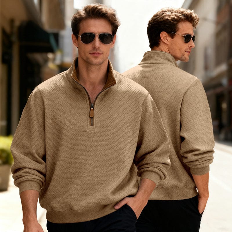 AVANOAH | TEXTURED ZIPPER SWEATER FOR MEN