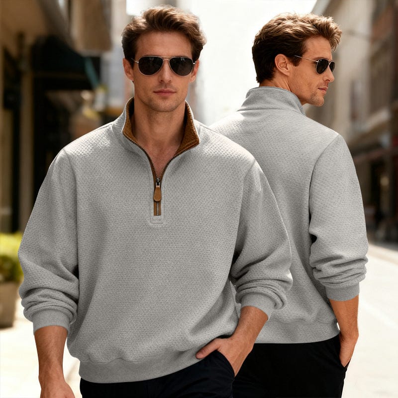 AVANOAH | TEXTURED ZIPPER SWEATER FOR MEN