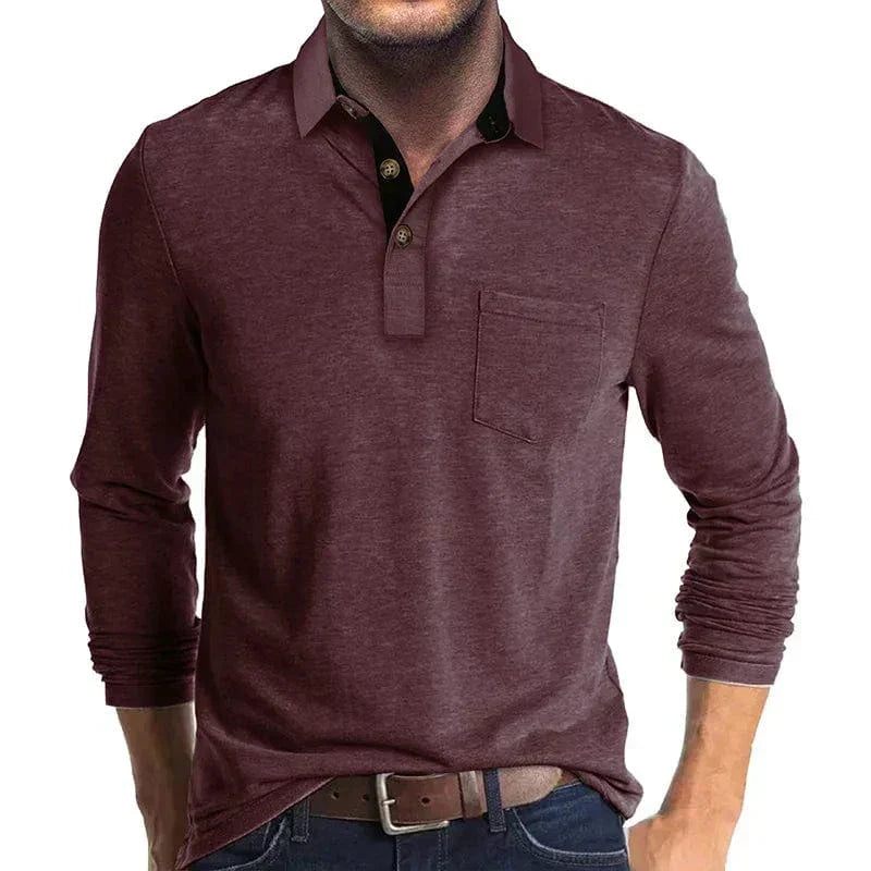 AVANOAH | CLASSIC LONG SLEEVE POLO FOR MEN