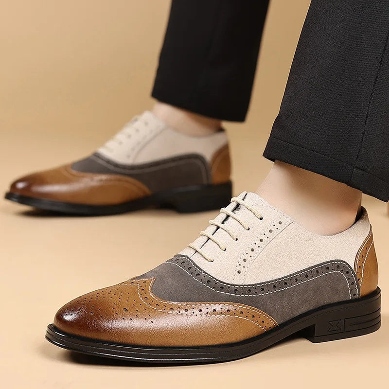 AVANOAH | BROGUE LACE-UP SHOES FOR MEN