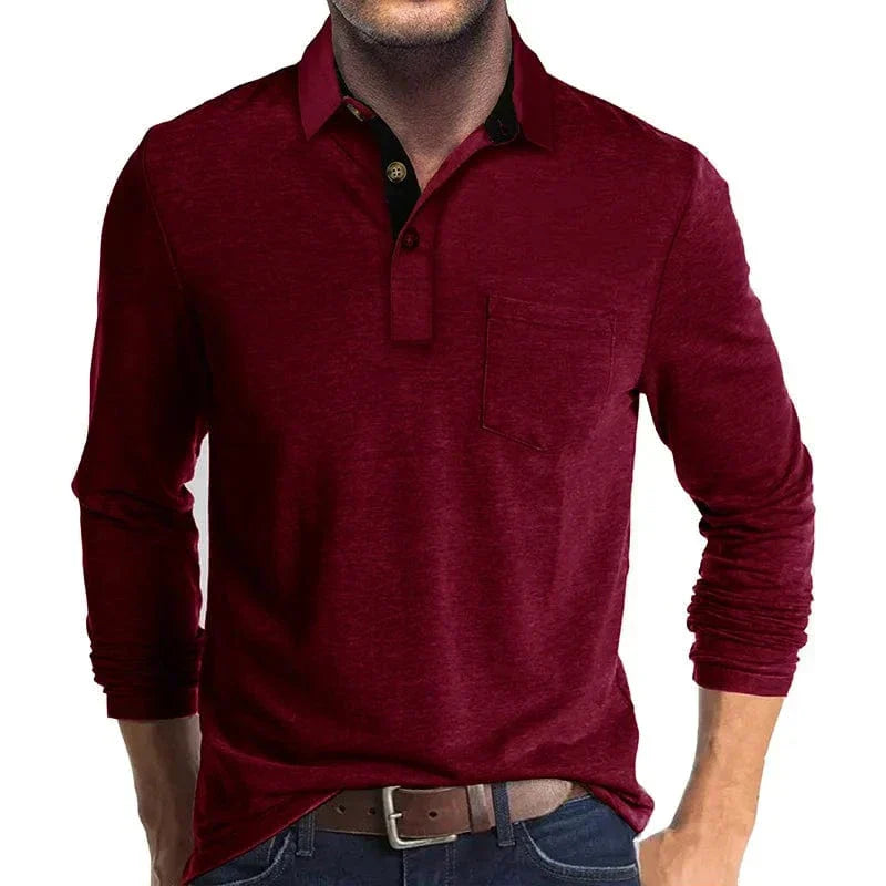AVANOAH | CLASSIC LONG SLEEVE POLO FOR MEN