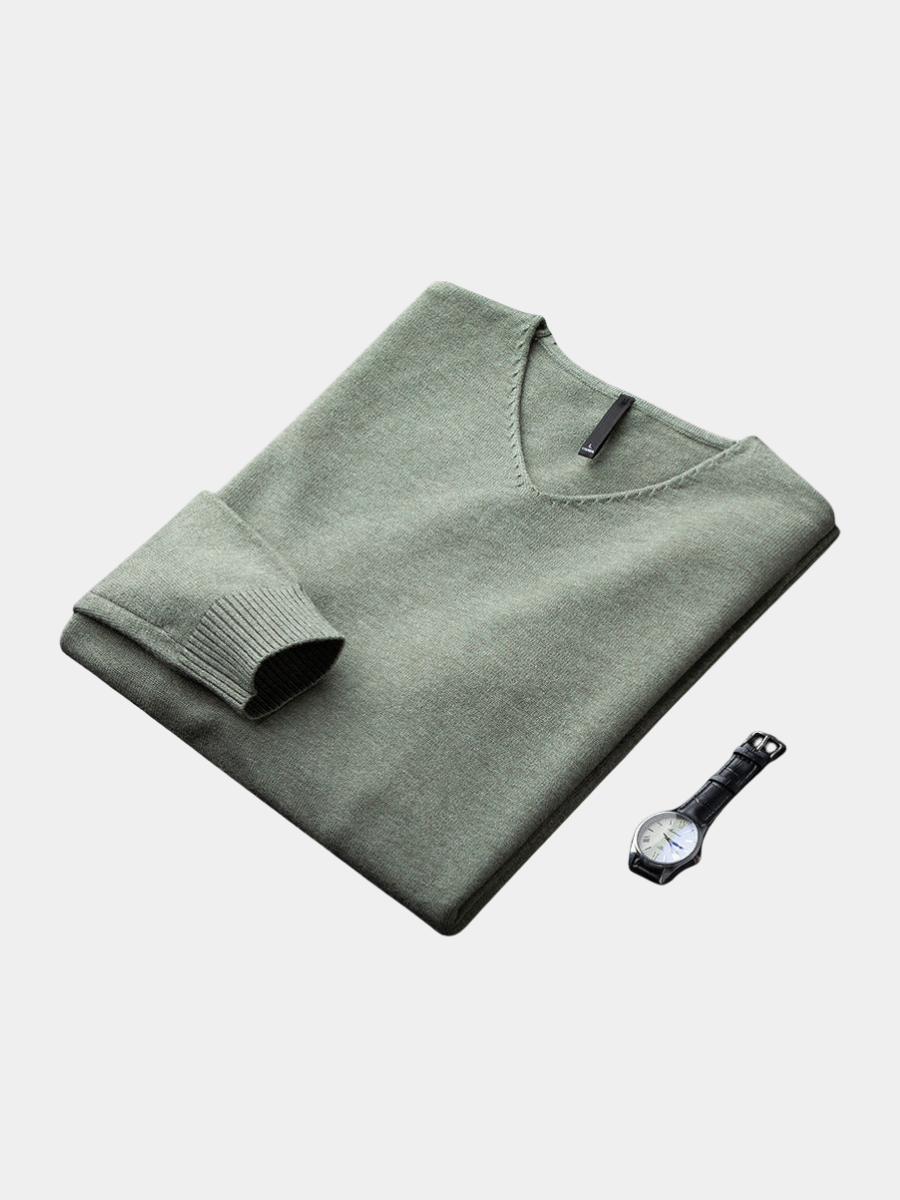AVANOAH | V-NECK SWEATER IN PREMIUM FIBERS FOR MEN