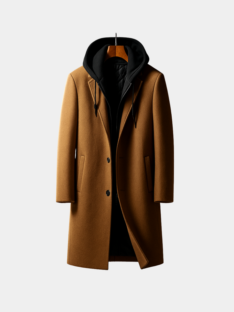 AVANOAH | WOOL HOODED COAT FOR MEN