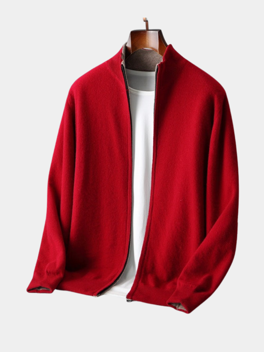 AVANOAH | ZIPPERED KNIT CARDIGAN FOR MEN