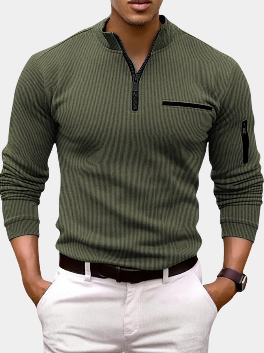 AVANOAH | ZIP COLLAR SHIRT FOR MEN