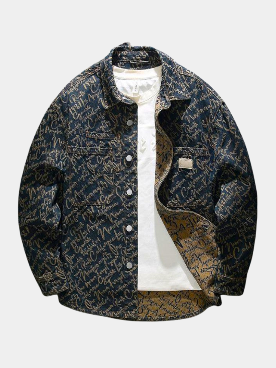 AVANOAH | EMBROIDERED DENIM JACKET FOR MEN